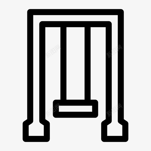 秋千孩子公园图标svg_新图网 https://ixintu.com 公园 孩子 玩耍 秋千