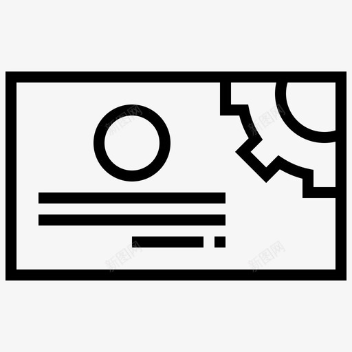 卡片文具办公用品图标svg_新图网 https://ixintu.com 办公用品 卡片 文具