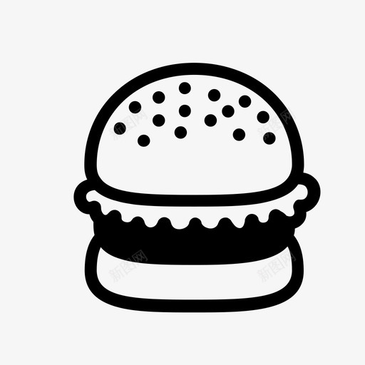 汉堡包牛肉汉堡快餐图标svg_新图网 https://ixintu.com 垃圾食品 快餐 汉堡包 热狗 牛肉汉堡 食品饮料