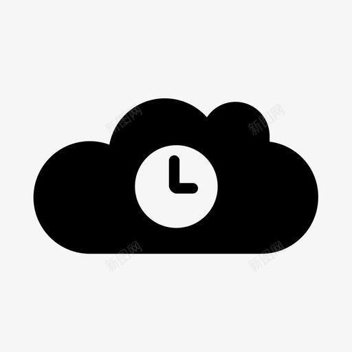 云时间时钟延迟图标svg_新图网 https://ixintu.com 云 云时间 延迟 时钟 等待 计时器