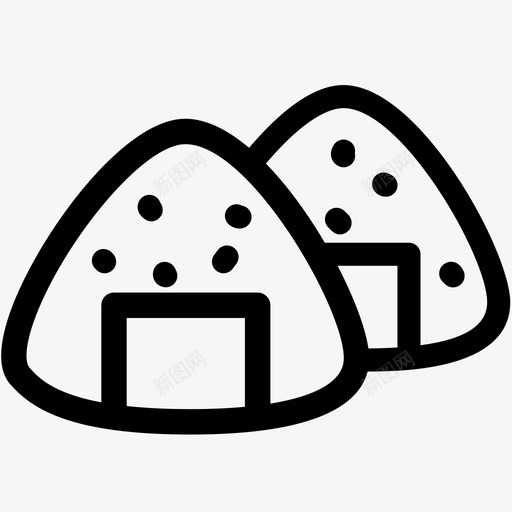 小井食品日本图标svg_新图网 https://ixintu.com 小井 日本 日本食品 食品 食品大纲集2 饭团