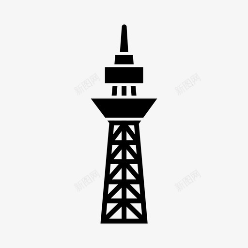 东京天空树标志性地标观景台图标svg_新图网 https://ixintu.com 东京天空树 地标填充图标集 旅游景点 标志性地标 观光 观景台
