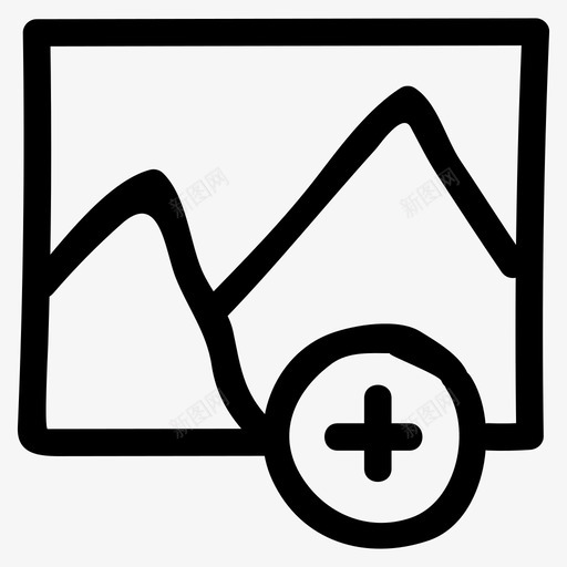 添加图像界面照片图标svg_新图网 https://ixintu.com 图片 多媒体手绘 添加图像 照片 界面
