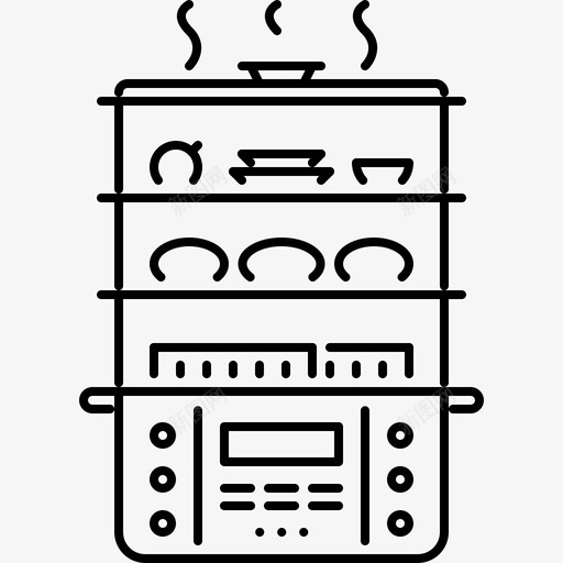 蒸锅厨师烹饪图标svg_新图网 https://ixintu.com 厨师 厨房 厨房轮廓64x64 烹饪 蒸锅