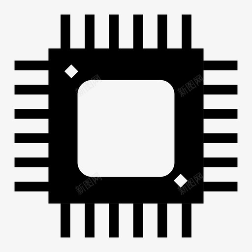 处理器芯片cpu图标svg_新图网 https://ixintu.com cpu 处理器 微芯片 芯片 计算机硬件符号 设备 频率