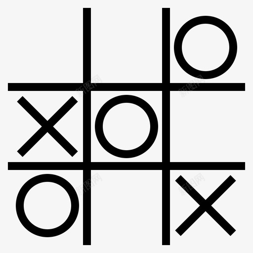 游戏井字游戏电子游戏图标svg_新图网 https://ixintu.com 井字游戏 游戏 电子游戏