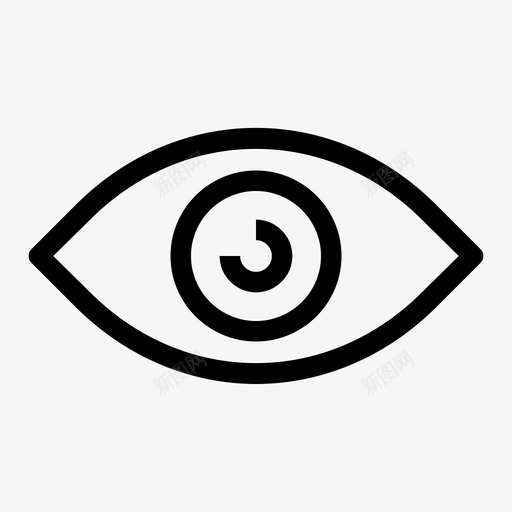 视图眼睛图标svg_新图网 https://ixintu.com 眼睛 视图