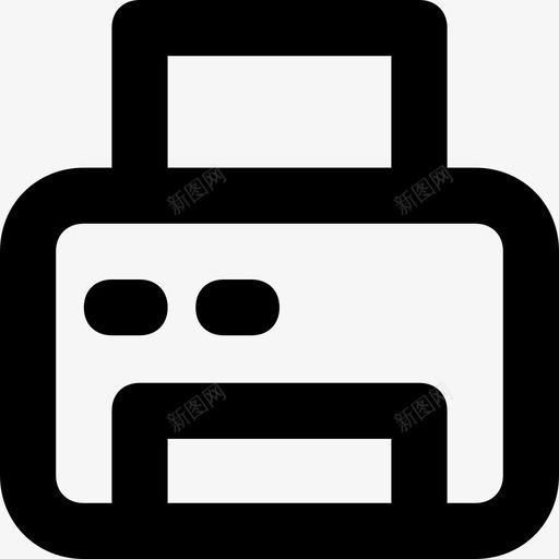 打印机办公用品电子产品平滑线条图标svg_新图网 https://ixintu.com 办公用品 打印机 电子产品平滑线条图标