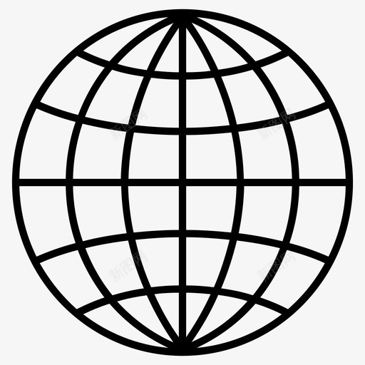 地球互联网网络图标svg_新图网 https://ixintu.com 世界 互联网 商业 地球 网络
