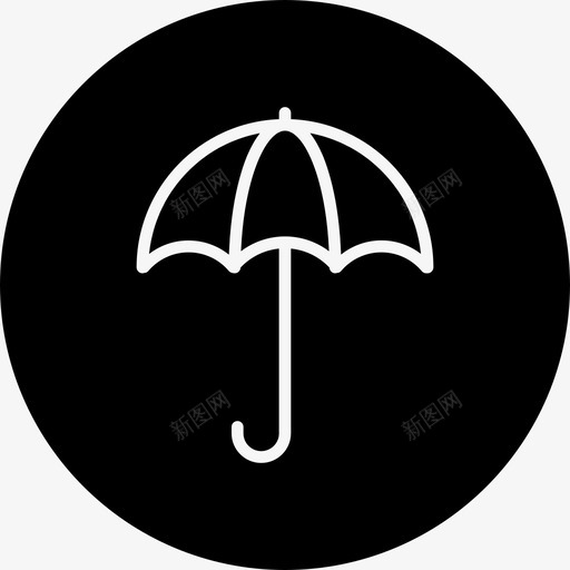 伞保护安全图标svg_新图网 https://ixintu.com 伞 保护 夏季线差 安全 遮阳