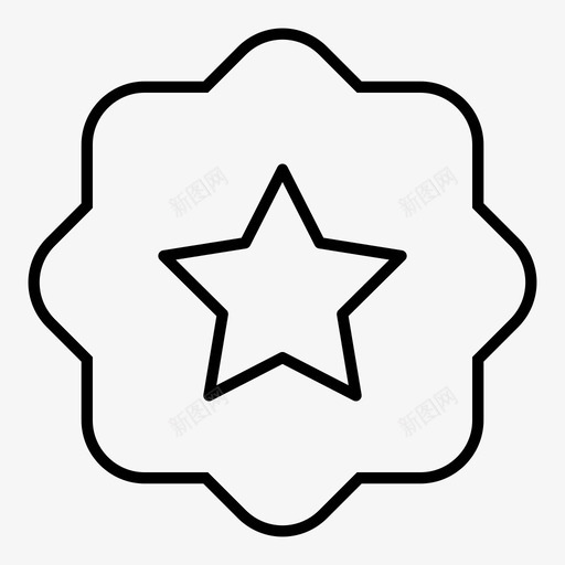 徽章畅销徽章胸针图标svg_新图网 https://ixintu.com 信任徽章 徽章 徽章线条图标 畅销徽章 胸针 验证徽章