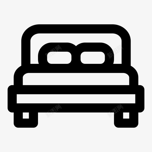 床旅馆房间图标svg_新图网 https://ixintu.com 床 房间 旅馆 春天 睡觉