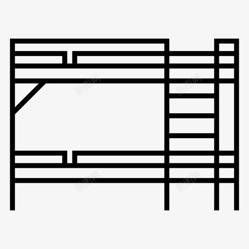 双层床床家人图标svg_新图网 https://ixintu.com 兄弟姐妹 双层床 家人 床
