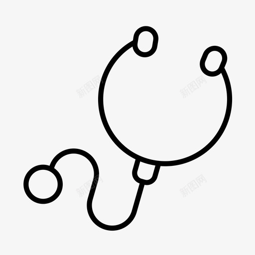 听诊器医疗保健医院图标svg_新图网 https://ixintu.com 医学 医疗 医疗保健 医院 听诊器 退休