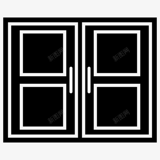 窗户窗框玻璃图标svg_新图网 https://ixintu.com 家居 景观 玻璃 窗户 窗框