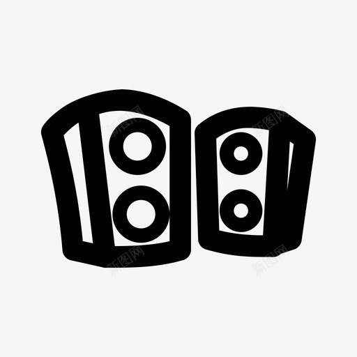 音响系统音乐扬声器图标svg_新图网 https://ixintu.com 扬声器 音乐 音响系统 音调
