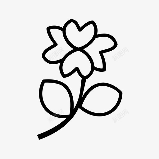 花花园叶子图标svg_新图网 https://ixintu.com 叶子 植物 自然 花 花园