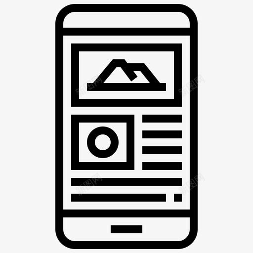 网页开发者手机图标svg_新图网 https://ixintu.com 开发者 手机 智能手机 用户界面 网页设计
