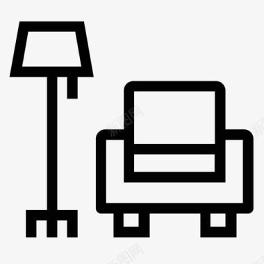 沙发家具灯图标图标