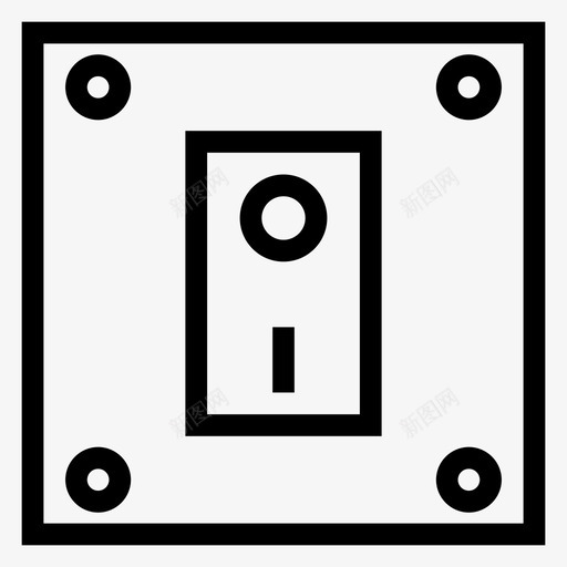 开关按钮完成图标svg_新图网 https://ixintu.com 媒体 完成 开关 弹出 按钮 计算机硬件线图标 闪电