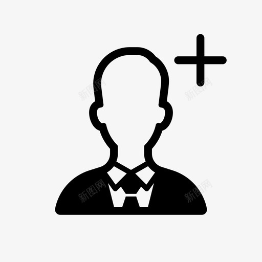 添加联系人个人用户图标svg_新图网 https://ixintu.com 个人 添加联系人 用户 移动银行标志符号