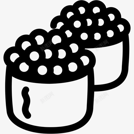 寿司鱼子酱鸡蛋图标svg_新图网 https://ixintu.com 寿司 日式 食品 食品大纲2套 鱼子酱 鲑鱼卵 鸡蛋