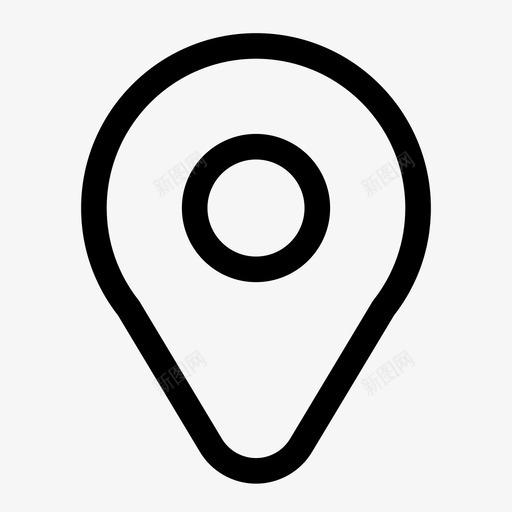 地图图钉基本用户界面图标svg_新图网 https://ixintu.com 地图图钉 基本用户界面