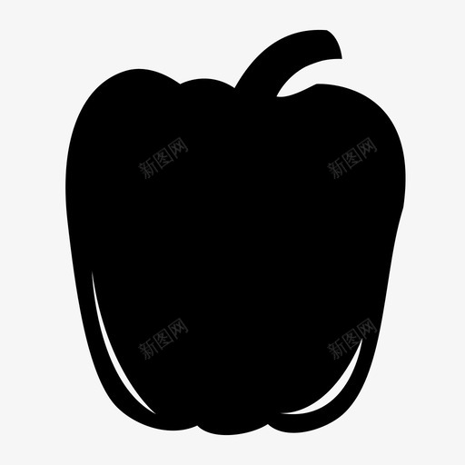 甜椒食品健康图标svg_新图网 https://ixintu.com 健康 甜椒 蔬菜 食品