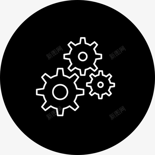 管理装备设置图标svg_新图网 https://ixintu.com 商务术语圆线差异 团队 工作 管理 装备 设置