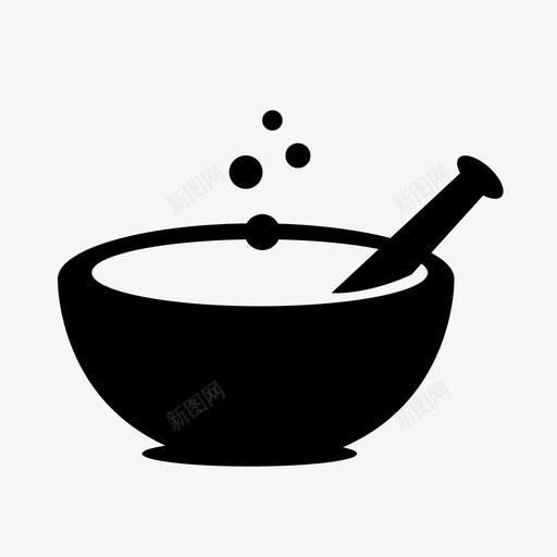 研钵和杵药剂师厨房图标svg_新图网 https://ixintu.com 厨房 研钵和杵 药剂师