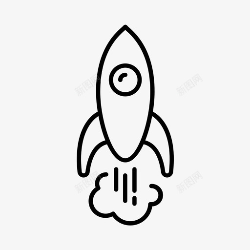 火箭助推发射图标svg_新图网 https://ixintu.com 100个图标2017 助推 发射 太空 火箭