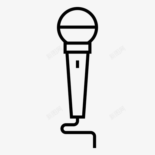 麦克风音乐唱歌图标svg_新图网 https://ixintu.com 唱歌 歌手 音乐 麦克风