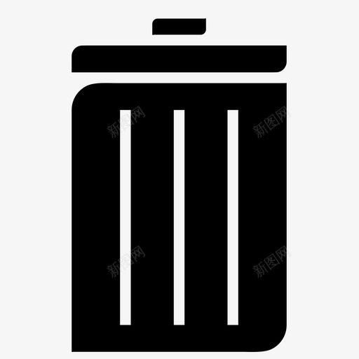 垃圾桶篮子垃圾箱图标svg_新图网 https://ixintu.com 厨房 回收 垃圾 垃圾桶 垃圾箱 家具 篮子