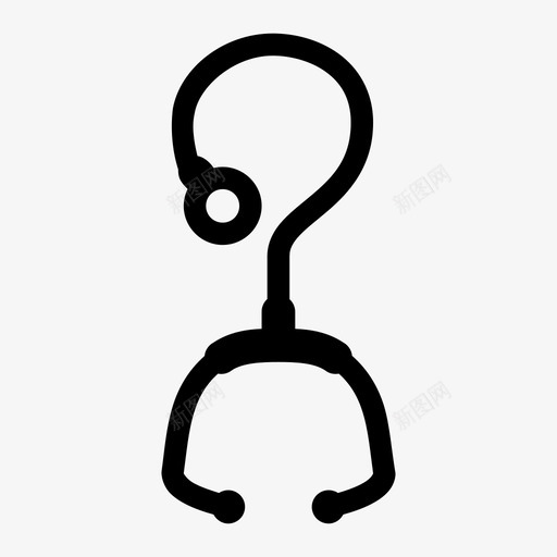 听诊器医生医疗机构图标svg_新图网 https://ixintu.com 医生 医疗器械 医疗机构 听诊器