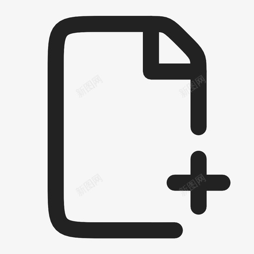 创建文件添加文件新文件图标svg_新图网 https://ixintu.com 创建文件 新文件 添加文件 用户界面图标