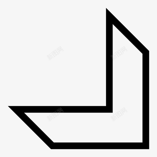 箭头右下插入符号方向图标svg_新图网 https://ixintu.com 右下 插入符号 方向 移动 箭头右下 箭头轮廓