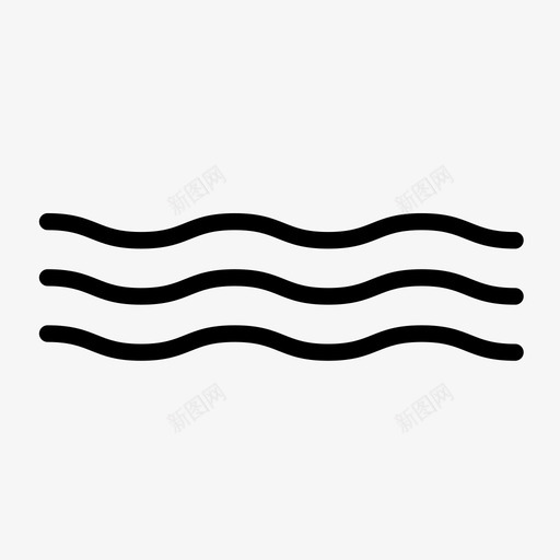 波浪线花哨波纹图标svg_新图网 https://ixintu.com 波浪 波浪线 波纹 花哨