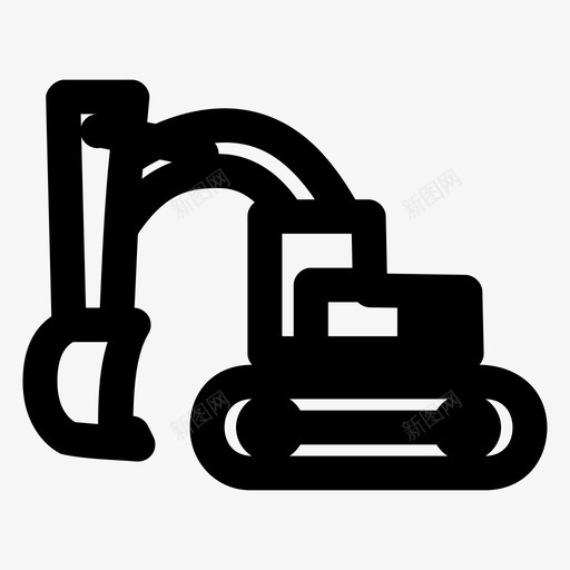 挖掘机建筑孔洞图标svg_新图网 https://ixintu.com 孔洞 工程 建筑 挖掘机 机械 车辆