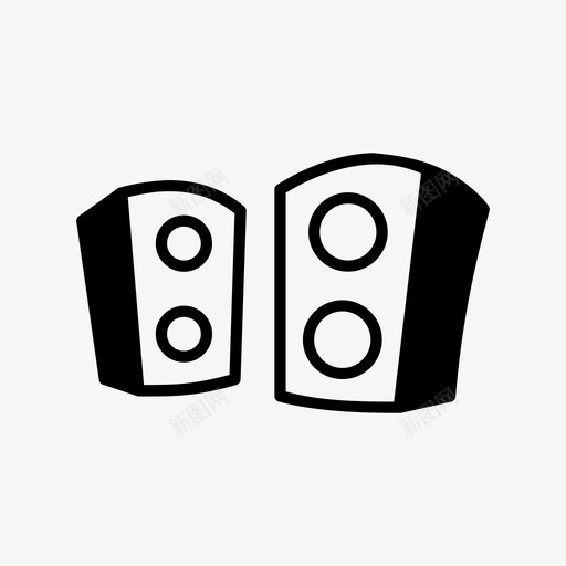 音响系统音乐扬声器图标svg_新图网 https://ixintu.com 扬声器 音乐 音响系统 音调