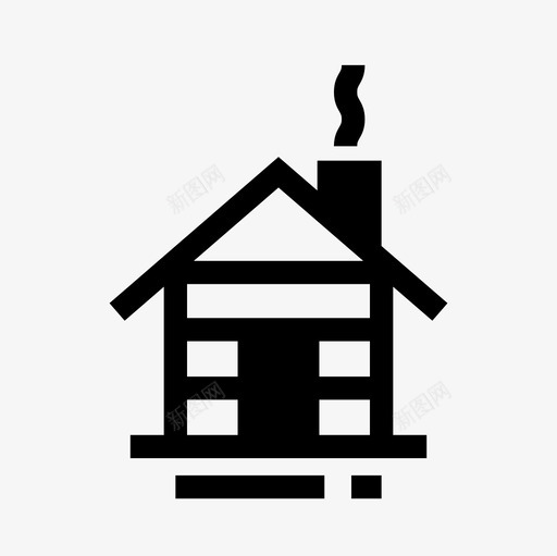小屋营地家图标svg_新图网 https://ixintu.com 家 小屋 营地 露营填充图标集