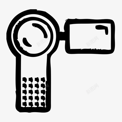摄像机设备电子图标svg_新图网 https://ixintu.com 小工具 摄像机 电子 硬件 草图2 设备