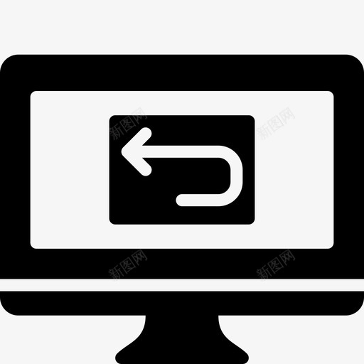 撤消计算机后退功能图标svg_新图网 https://ixintu.com 功能 后退 撤消计算机 监视器 计算机功能实体