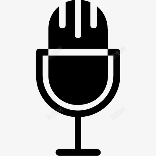 麦克风响亮录音话筒图标svg_新图网 https://ixintu.com 响亮 复古话筒 录音话筒 科技字形图标集 麦克风