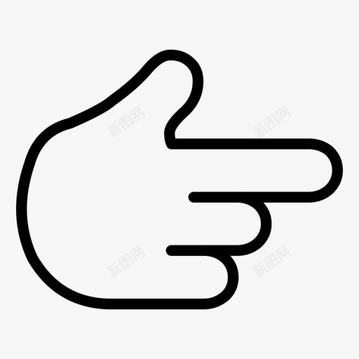 手右手用户界面图标svg_新图网 https://ixintu.com 右手 手 用户界面