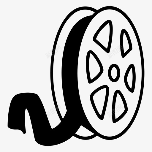 胶卷剪辑电影图标svg_新图网 https://ixintu.com 剪辑 电影 胶卷 视频 视频播放器
