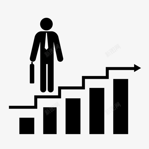 职业阶梯商人加薪图标svg_新图网 https://ixintu.com 加薪 商人 搜索引擎优化 职业阶梯