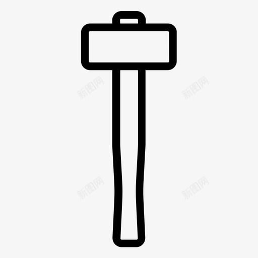 锤子建造敲击图标svg_新图网 https://ixintu.com 工具 建造 敲击 木锤 锤子