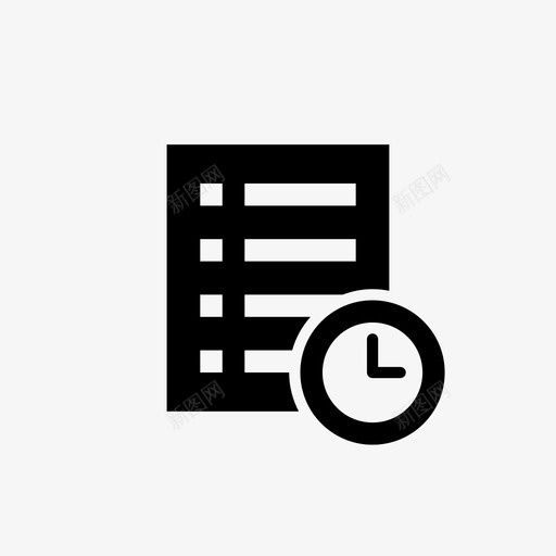 议程项目符号列表时钟图标svg_新图网 https://ixintu.com 时钟 议程 项目符号列表