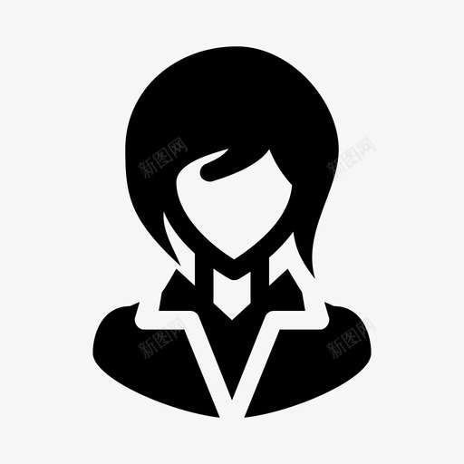 秘书助理女图标svg_新图网 https://ixintu.com 助理 女 秘书