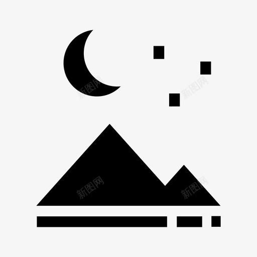 夜晚露营时间图标svg_新图网 https://ixintu.com 夜晚 时间 露营